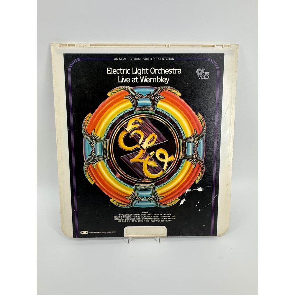 VTG ELO Live Wembley CED Video Disc Electric Light Orchestra MGM‎ CBS 1981 Rock